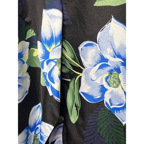 Banana Republic Floral Midi Dress XS Black Blue Boho Resort Style - Picture 9 of 13